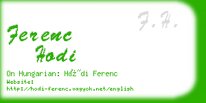 ferenc hodi business card